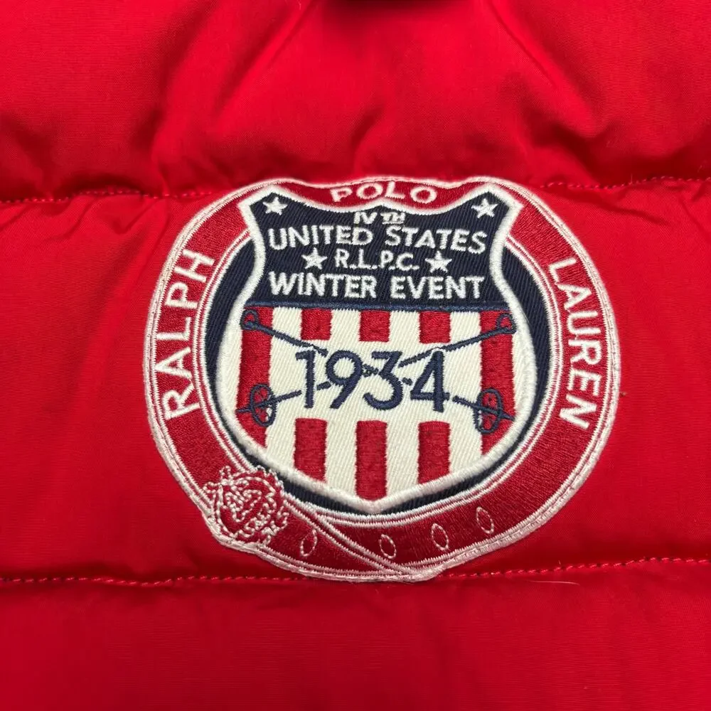 Ralph Lauren USA Dog Down Reversible Puffer Jacket Size Large